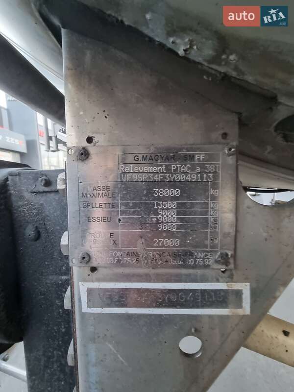 Цистерна полуприцеп Magyar SR34E 2001 в Киеве