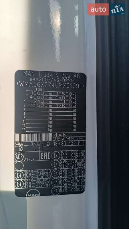 Тягач MAN 18.480 2016 в Львове