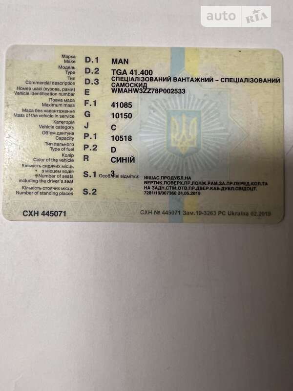 Самоскид MAN 41.414 2008 в Києві