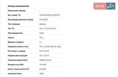 Автовоз MAN TGL 2017 в Киеве