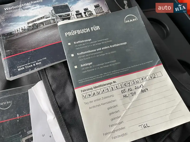 Вантажний фургон MAN TGL 2013 в Луцьку документ