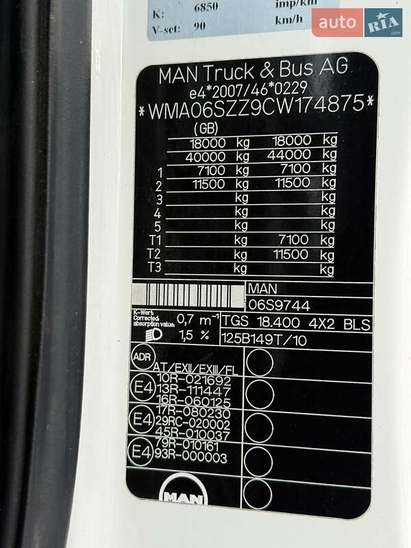 Тягач MAN TGS 18.400 2012 в Тернополе