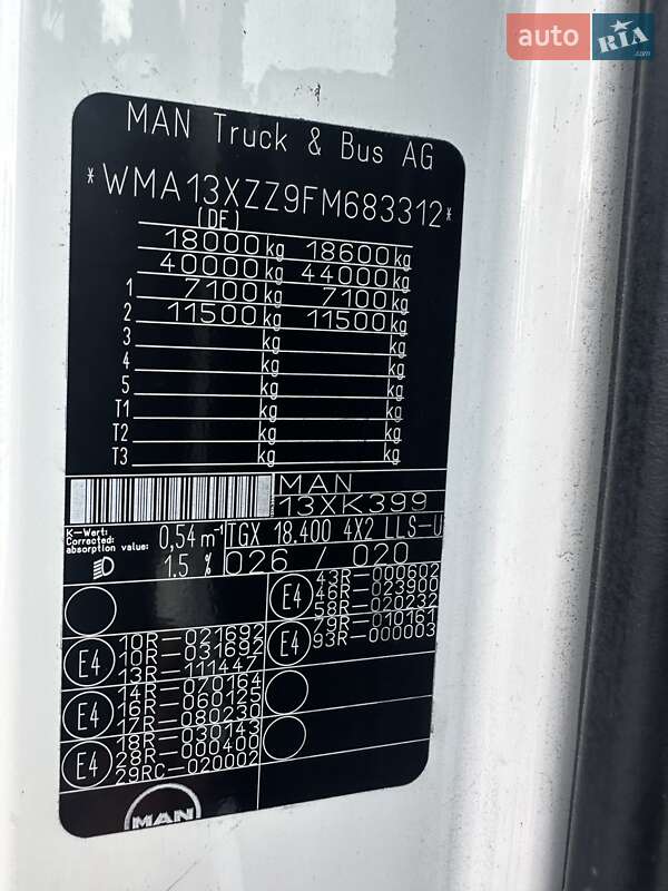 Тягач MAN TGX 2015 в Калуші