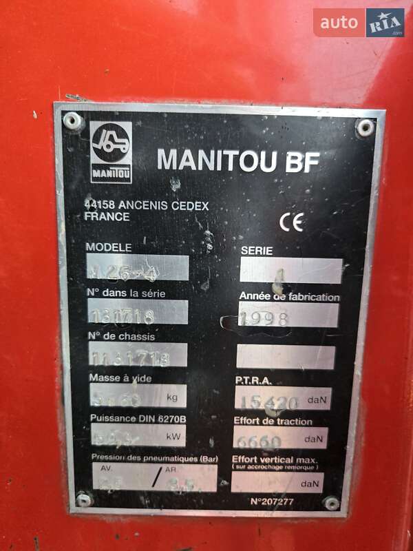 Вилочний навантажувач Manitou M 1998 в Іршаві фото 21 Вилочний навантажувач Manitou M 1998 в Іршаві