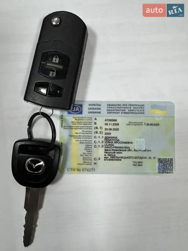 Мінівен Mazda 5 2009 в Калуші документ