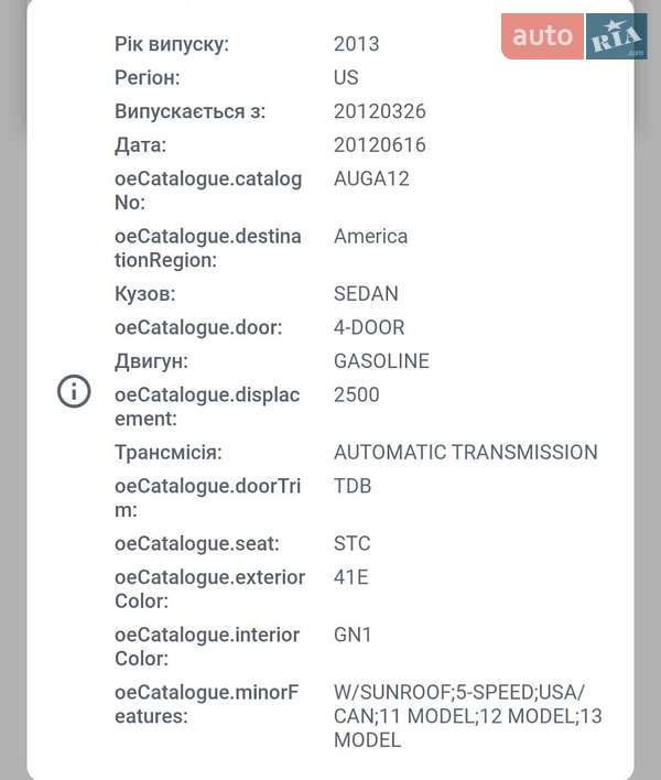 Седан Mazda 6 2012 в Житомире