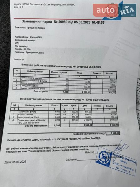 Внедорожник / Кроссовер Mazda CX-5 2019 в Миргороде
