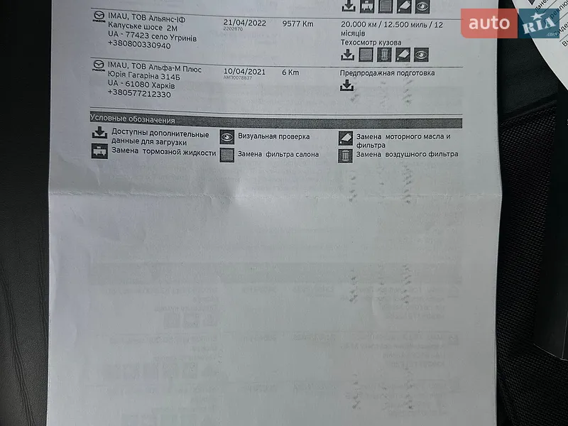 Внедорожник / Кроссовер Mazda CX-5 2021 в Киеве документ