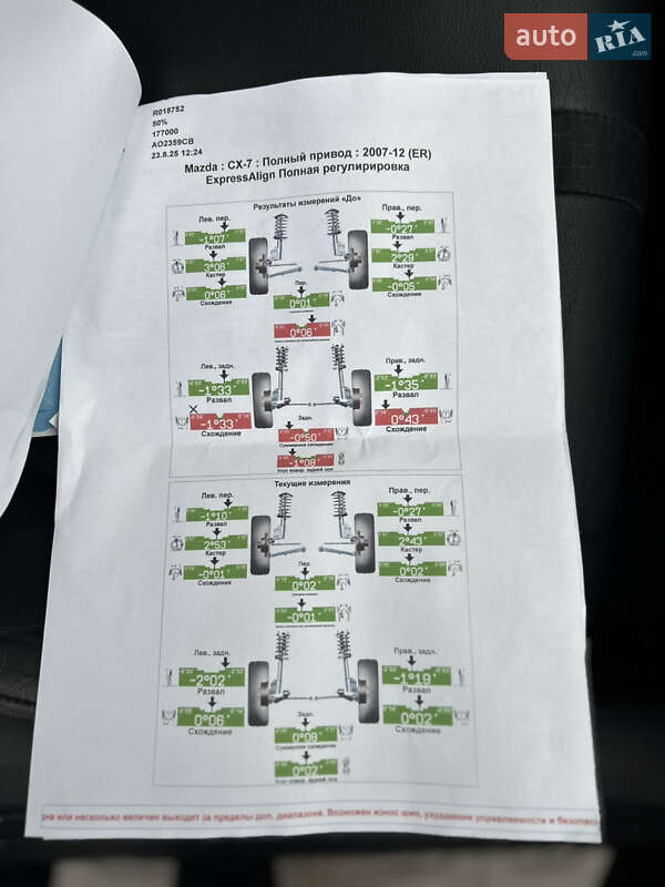 Внедорожник / Кроссовер Mazda CX-7 2008 в Иршаве фото 21 Внедорожник / Кроссовер Mazda CX-7 2008 в Иршаве
