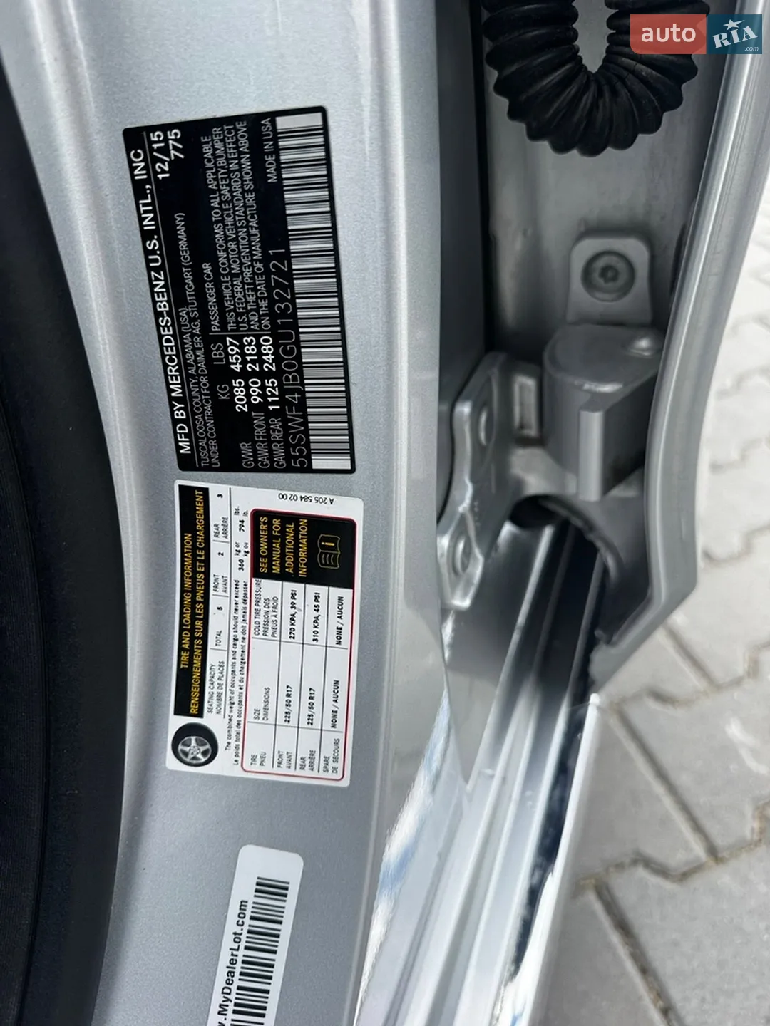 Mercedes-Benz C-Class 2015 VIN 55SWF4JB0GU132721 фото оголошення 5 з 16
