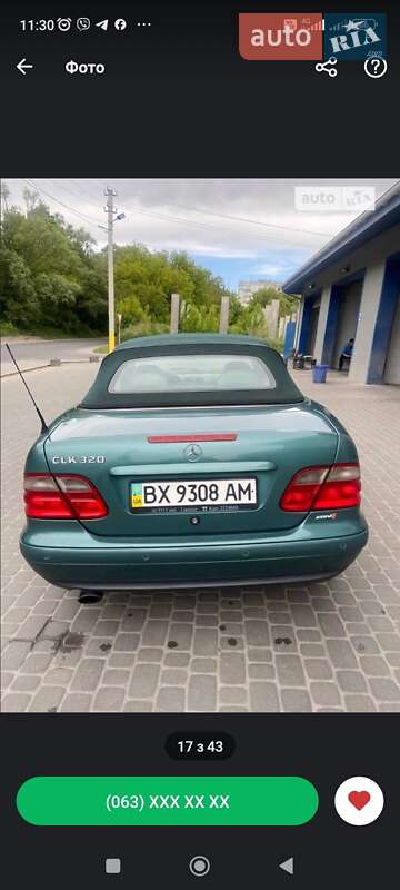 Кабриолет Mercedes-Benz CLK-Class 1998 в Киеве