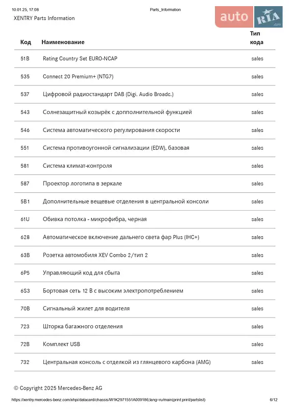 Седан Mercedes-Benz EQS 2022 в Луцке документ