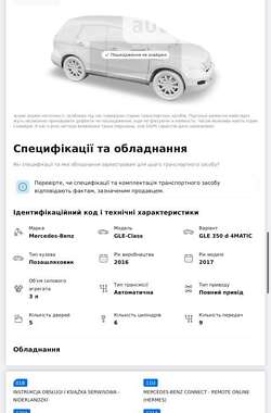 Позашляховик / Кросовер Mercedes-Benz GLE-Class 2016 в Ужгороді