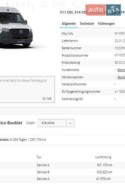 Вантажний фургон Mercedes-Benz Sprinter 2021 в 