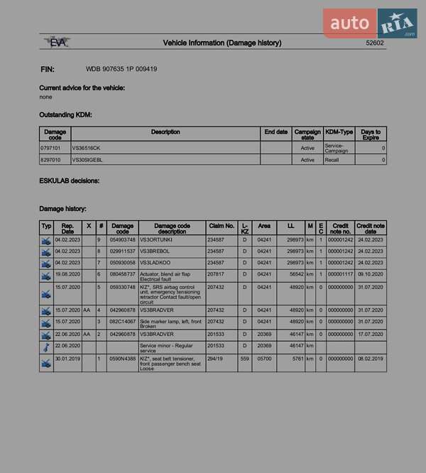 Вантажний фургон Mercedes-Benz Sprinter 2019 в Ковелі фото 11 Вантажний фургон Mercedes-Benz Sprinter 2019 в Ковелі