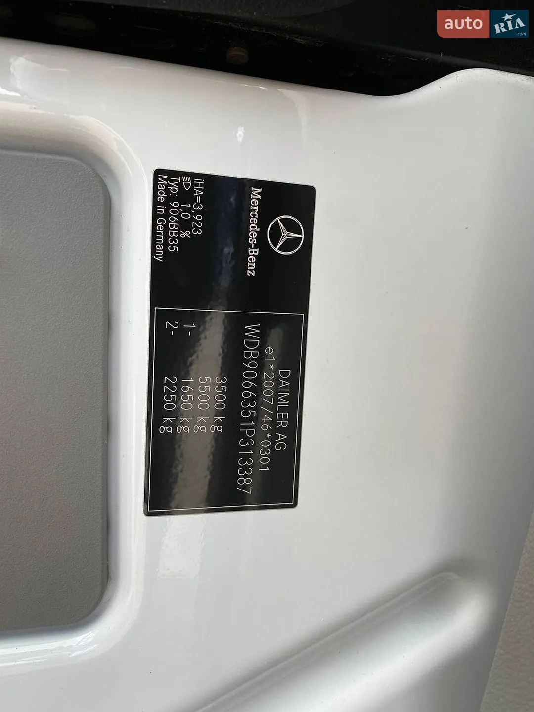 Mercedes-Benz Sprinter 2016 VIN WDB9066351P313387 фото оголошення 18 з 18