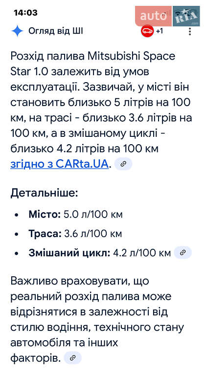 Хэтчбек Mitsubishi Space Star 2013 в Луцке