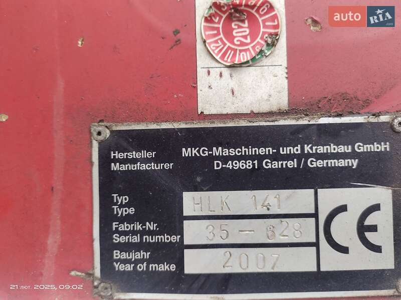 Кран-манипулятор MKG HLK 141 2007 в Харькове