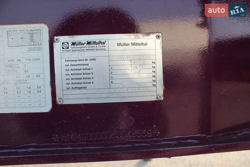 Бетономешалка (Миксер) полуприцеп Mueller-Mitteltal DKA 32 2005 в Хусте фото 8 Бетономешалка (Миксер) полуприцеп Mueller-Mitteltal DKA 32 2005 в Хусте