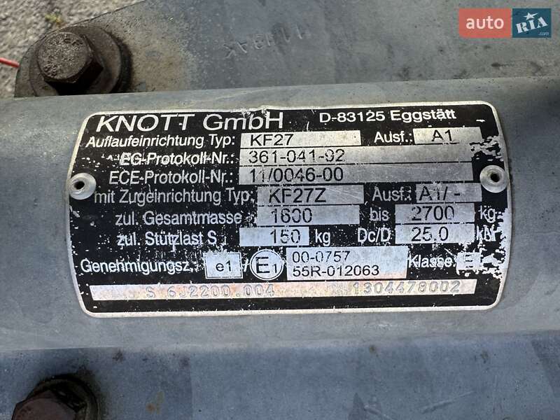 Тентованный борт (штора) - прицеп Niewiadow 1200 1995 в Мукачево