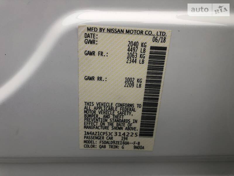 Хетчбек Nissan Leaf 2018 в Одесі