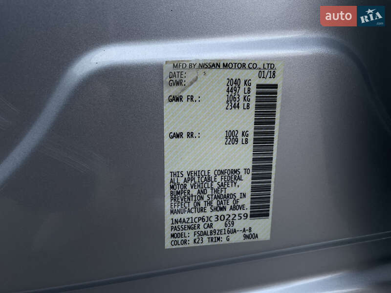 Хэтчбек Nissan Leaf 2018 в Тернополе фото 38 Хэтчбек Nissan Leaf 2018 в Тернополе