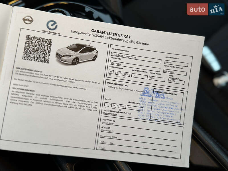 Хэтчбек Nissan Leaf 2022 в Луцке фото 29 Хэтчбек Nissan Leaf 2022 в Луцке