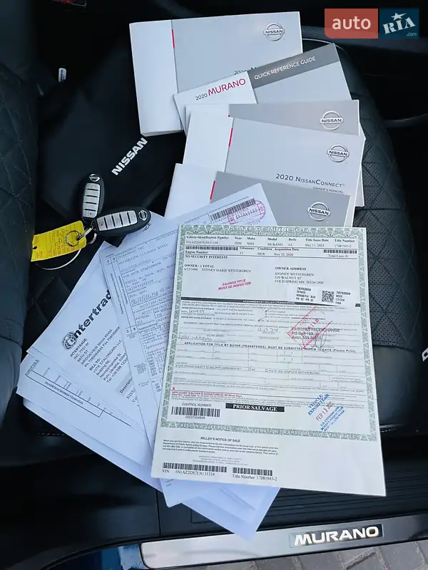 Позашляховик / Кросовер Nissan Murano 2020 в Лубнах документ