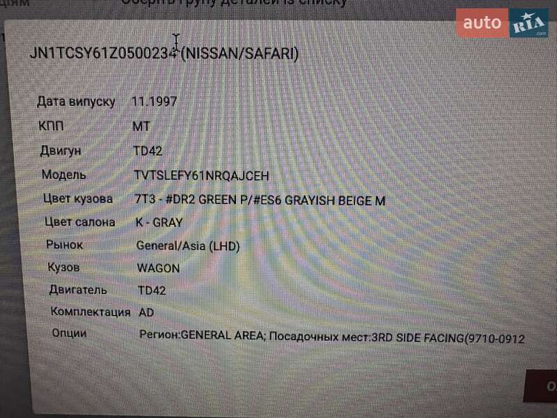 Позашляховик / Кросовер Nissan Patrol 1998 в Миколаєві