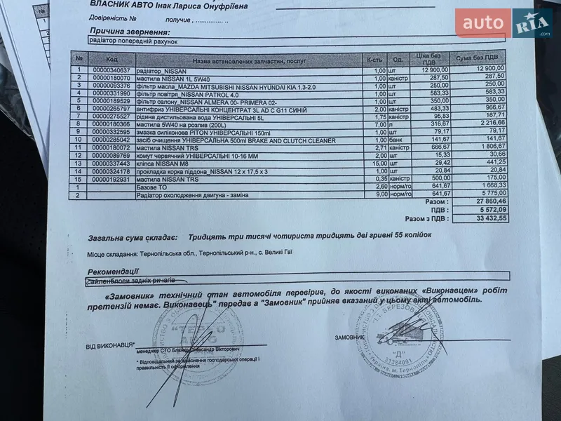 Внедорожник / Кроссовер Nissan Patrol 2011 в Тернополе документ