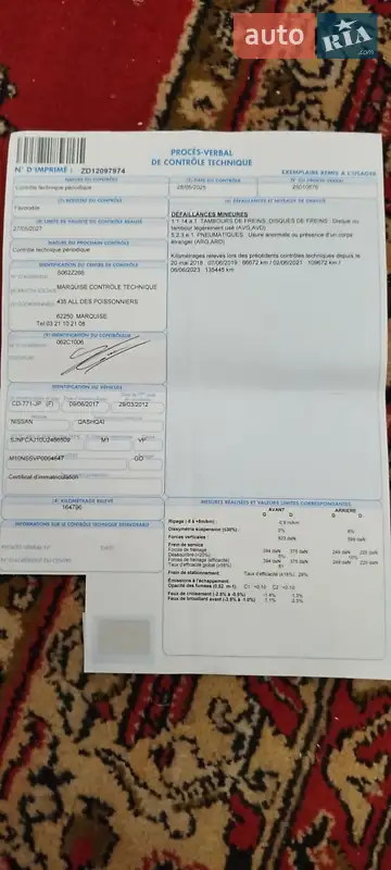 Позашляховик / Кросовер Nissan Qashqai 2012 в Луцьку документ