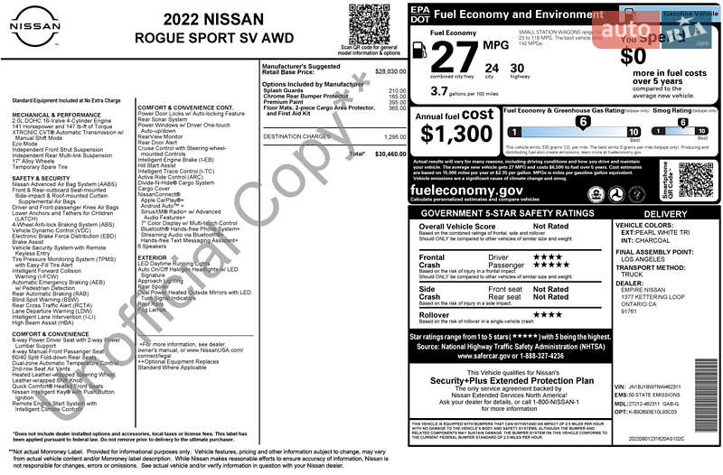 Внедорожник / Кроссовер Nissan Rogue Sport 2022 в Ровно