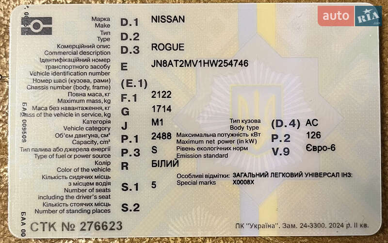 Внедорожник / Кроссовер Nissan Rogue 2016 в Киеве