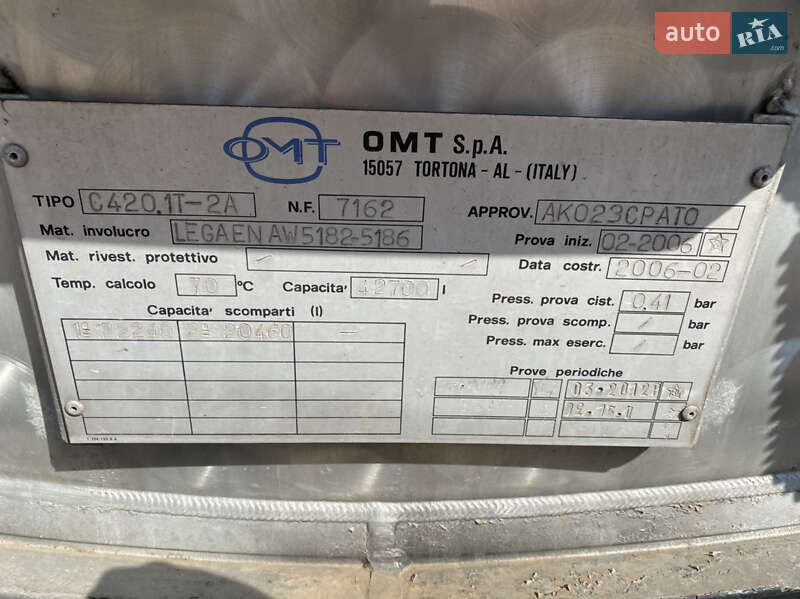 Цистерна напівпричіп OMT 3SCO1 2006 в Коломиї