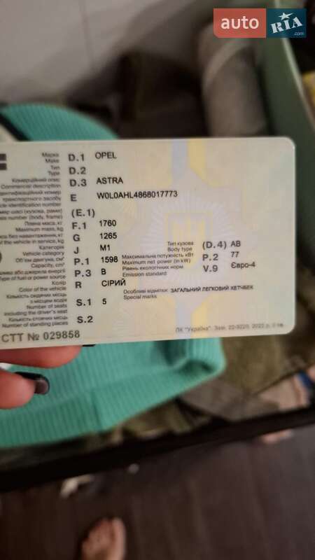 Хэтчбек Opel Astra 2005 в Синельниково