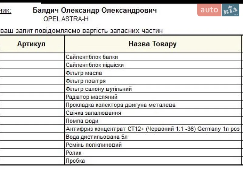 Универсал Opel Astra 2008 в Ровно документ 2 фото Универсал Opel Astra 2008 в Ровно документ