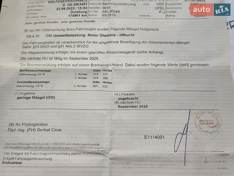 Хэтчбек Opel Astra 2010 в Луцке документ