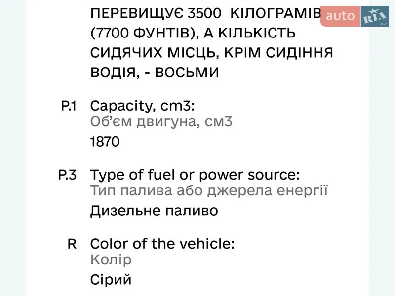 Вантажопасажирський фургон Opel Vivaro 2004 в Трускавці документ