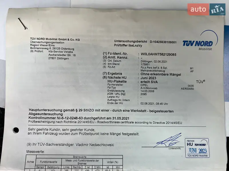 Мінівен Opel Zafira 2008 в Звягелі документ 3 фото Мінівен Opel Zafira 2008 в Звягелі документ