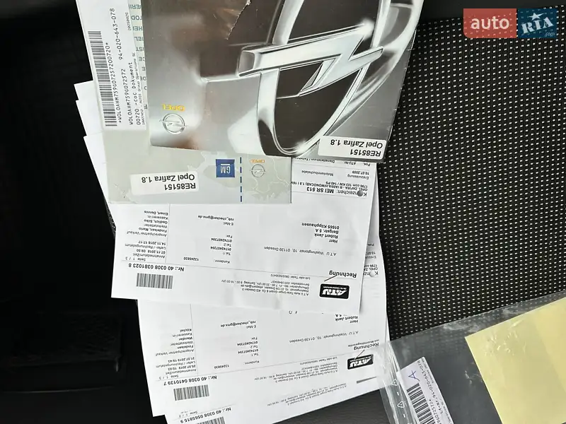 Минивэн Opel Zafira 2009 в Виннице документ 8 фото Минивэн Opel Zafira 2009 в Виннице документ