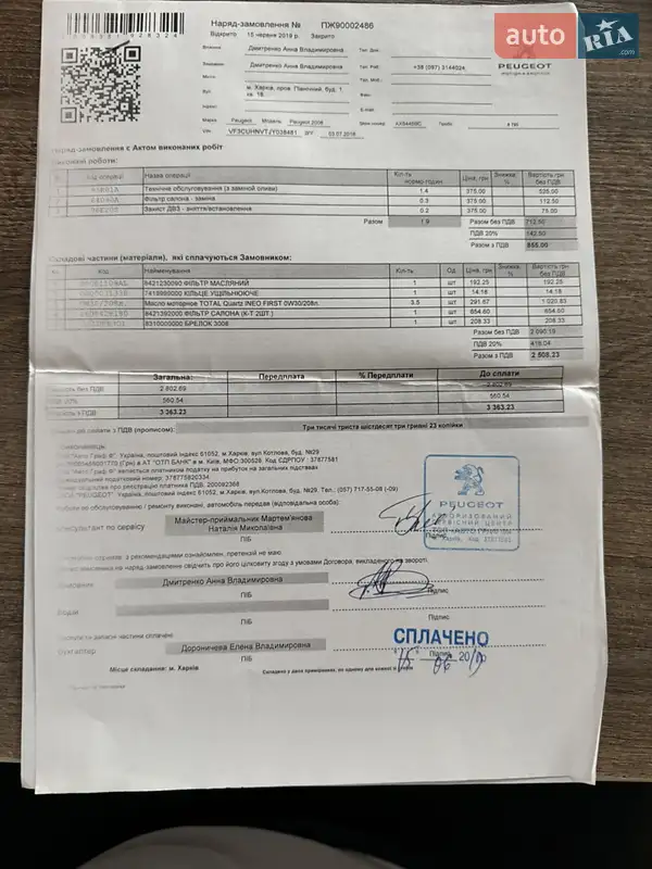 Внедорожник / Кроссовер Peugeot 2008 2018 в Киеве документ 4 фото Внедорожник / Кроссовер Peugeot 2008 2018 в Киеве документ