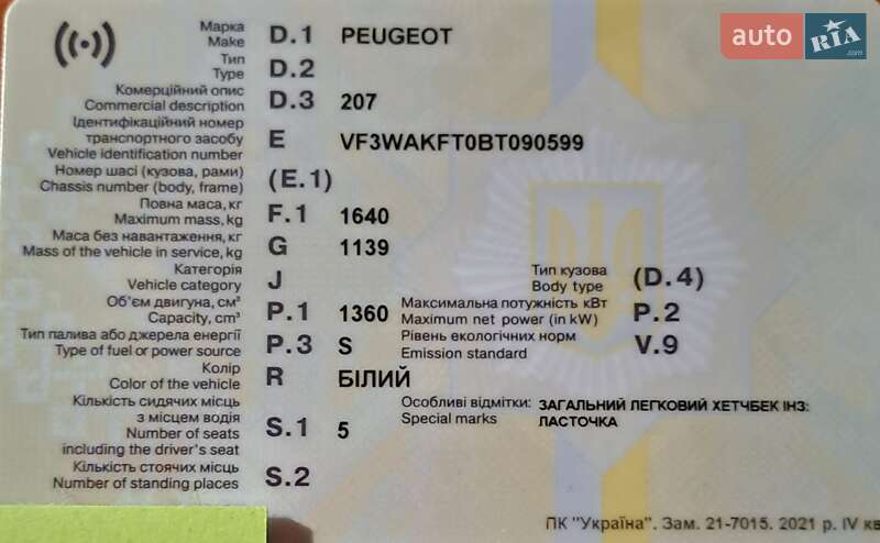 Хетчбек Peugeot 207 2011 в Києві