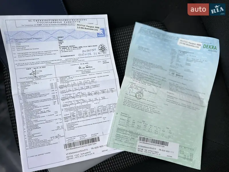 Мікровен Peugeot 5008 2011 в Івано-Франківську документ