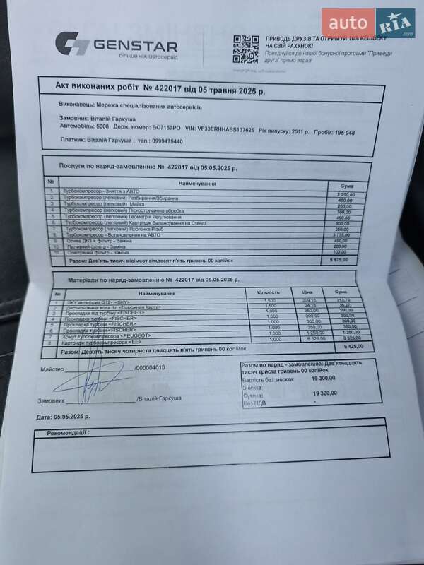 Мікровен Peugeot 5008 2011 в Щасливе