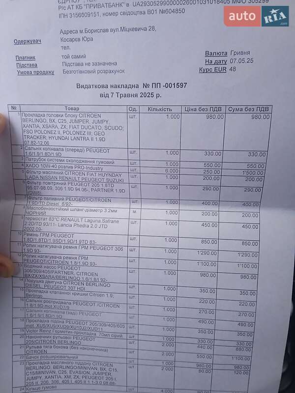 Минивэн Peugeot Partner 1998 в Бориславе