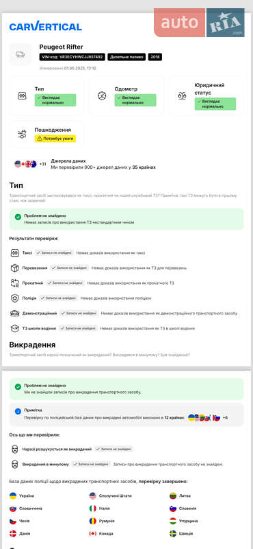 Минивэн Peugeot Rifter 2018 в Киеве