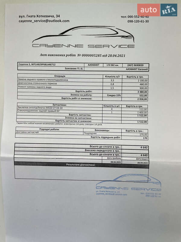 Внедорожник / Кроссовер Porsche Cayenne 2008 в Киеве