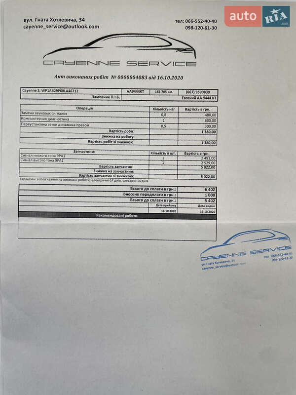 Внедорожник / Кроссовер Porsche Cayenne 2008 в Киеве