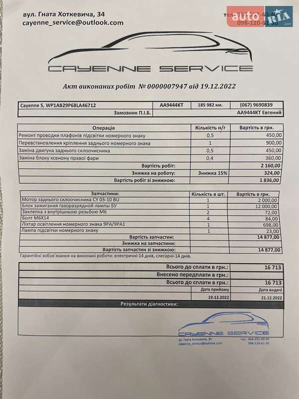 Внедорожник / Кроссовер Porsche Cayenne 2008 в Киеве