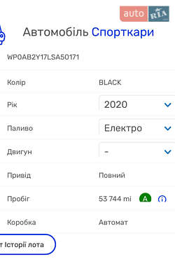 Седан Porsche Taycan 2020 в 